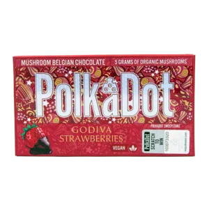 Polkadot Godiva Strawberries Dark Chocolate Bar